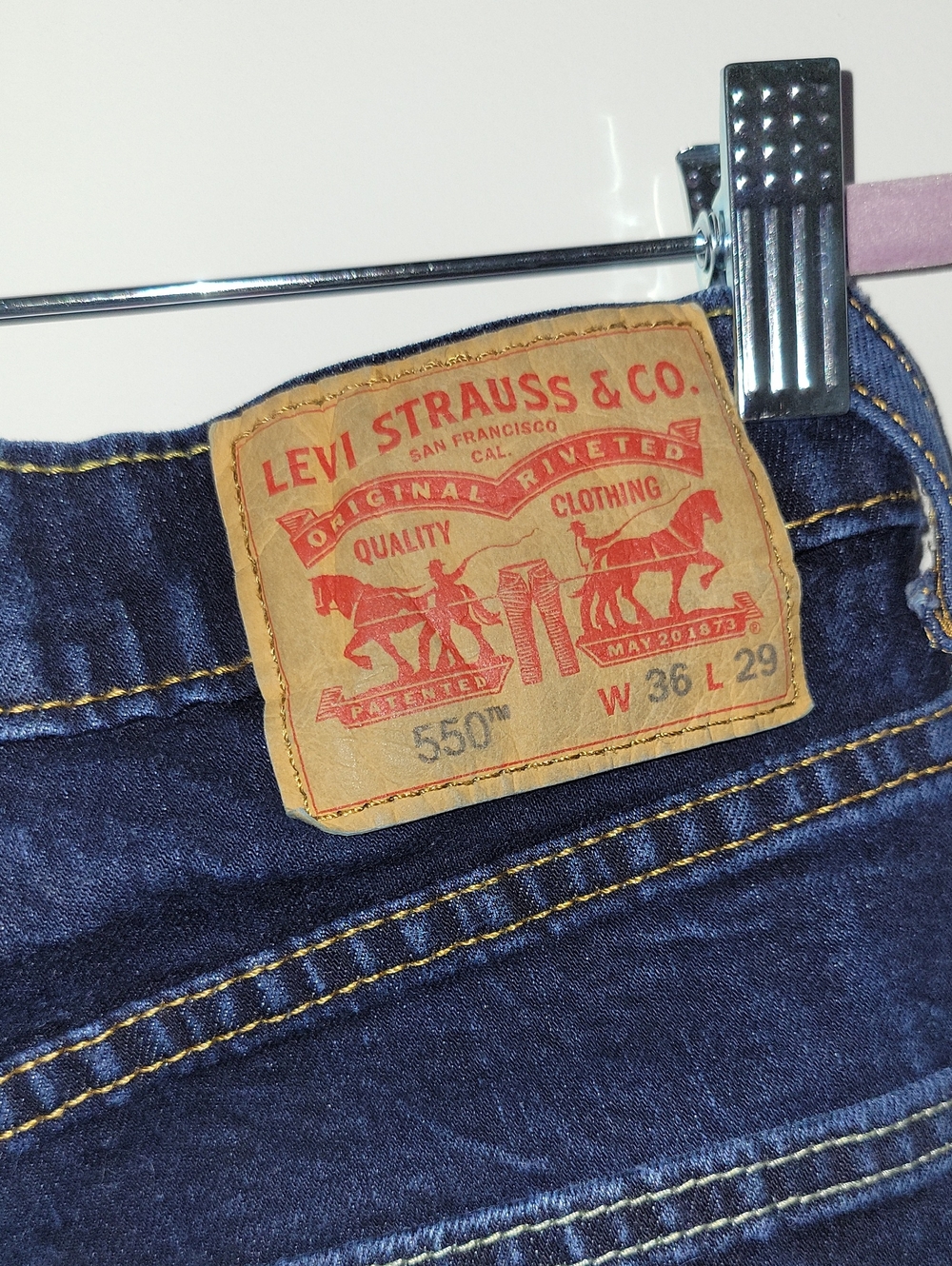 Levi's 550 Relaxed Fit Jeans in Dark Blue Denim